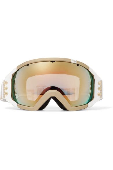 fendi golden roma studded mirrored ski goggles|Fendi Men's FE40152UM Ski Goggles .